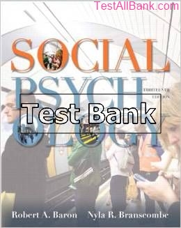 social psychology 13th edition baron test bank