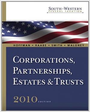 south western federal taxation 2010 corporations partnerships estates and trusts professional version 33rd edition hoffman test bank