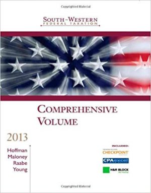 south western federal taxation 2013 comprehensive 36th edition hoffman solutions manual