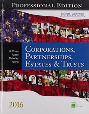 south western federal taxation 2016 corporations 39th edition hoffman test bank