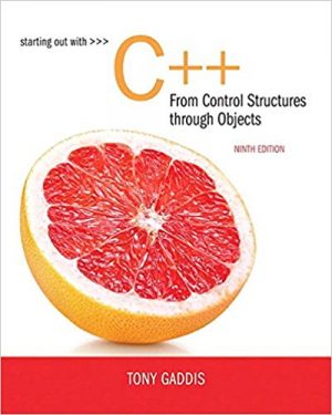starting out with c from control structures to objects 9th edition gaddis solutions manual