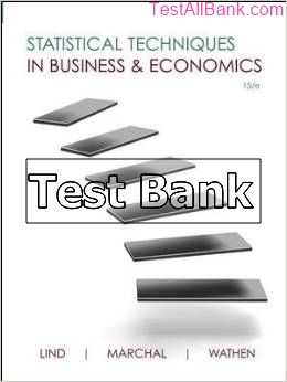 statistical techniques in business and economics 15th edition lind test bank