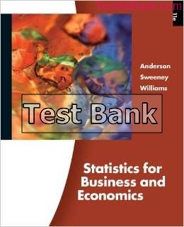 statistics for business and economics 11th edition anderson test bank