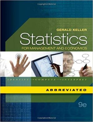 statistics for management and economics 9th edition gerald keller solutions manual