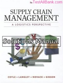 Supply Chain Management A Logistics Perspective 9th Edition Coyle ...