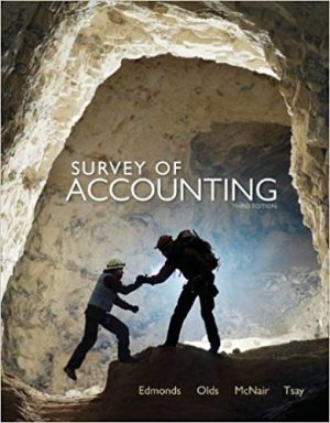 survey of accounting 3rd edition edmonds test bank