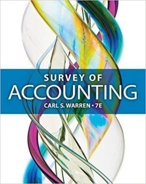 survey of accounting 7th edition warren test bank