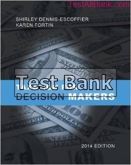 taxation for decision makers 2014 1st edition dennis test bank