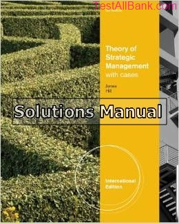 theory of strategic management with cases international 9th edition jones solutions manual