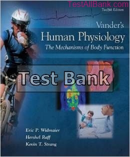 vanders human physiology 12th edition widmaier test bank