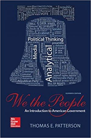 we the people an introduction to american government 11th edition patterson test bank