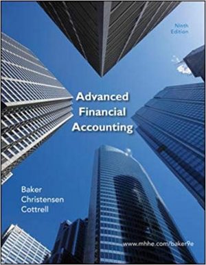 advanced financial accounting 9th edition baker solutions manual