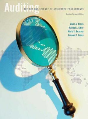 auditing the art and science of assurance engagements canadian 13th edition arens test bank
