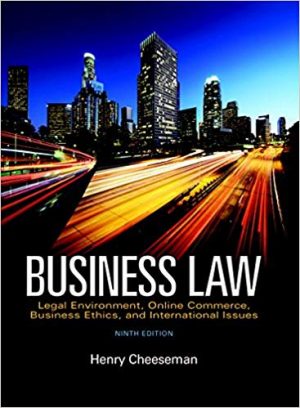 business law 9th edition cheeseman test bank