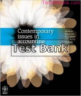 contemporary issues in accounting 1st edition stanton test bank