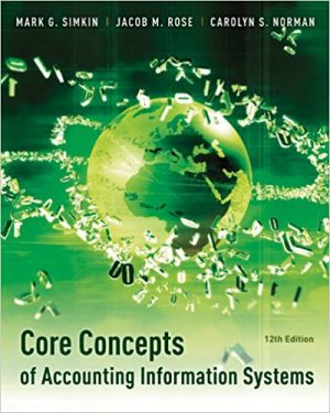 core concepts of accounting information systems 12th edition simkin test bank