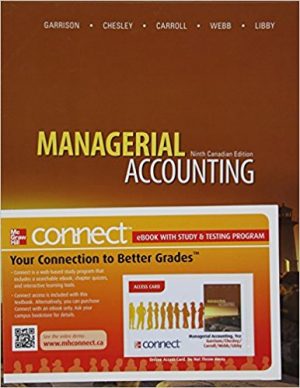 managerial accounting canadian 9th edition crosson solutions manual