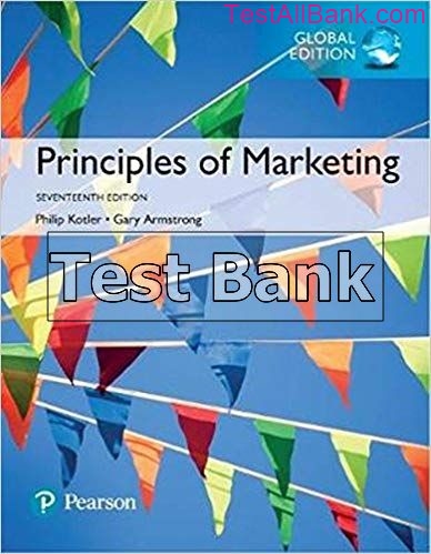 principles of marketing 17th edition test bank