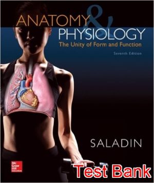 anatomy and physiology a unity of form and function 7th edition saladin test bank