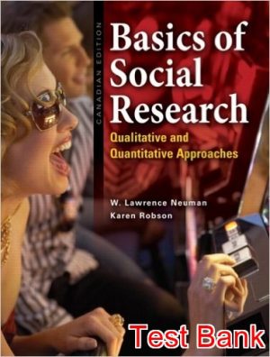 basics of social research qualitative and quantitative approaches canadian 1st edition neuman test bank