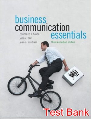 business communication essentials canadian 3rd edition bovee test bank