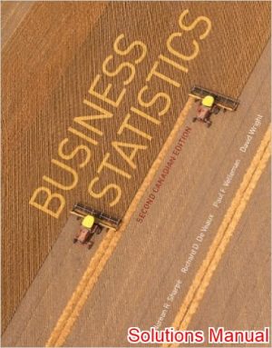 business statistics canadian 2nd edition sharpe solutions manual