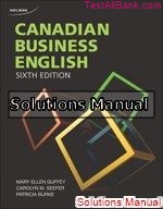 canadian business english 6th edition guffey solutions manual