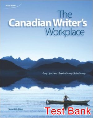 canadian writers workplace 7th edition lipschutz test bank