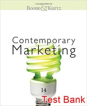 contemporary marketing 2011 14th edition boone test bank