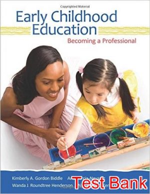 early childhood education 1st edition biddle test bank