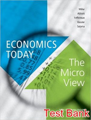 economics today the micro view canadian 5th edition miller test bank