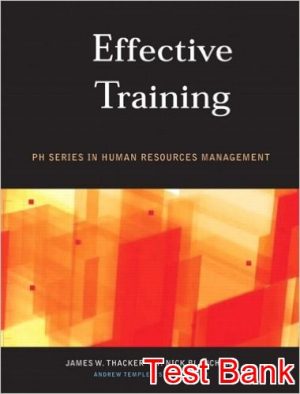 effective training canadian 1st edition thacker test bank