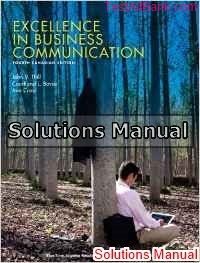 excellence in business communication canadian 4th edition thill solutions manual