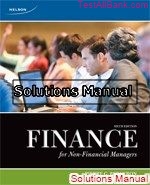 finance for non financial managers 6th edition bergeron solutions manual