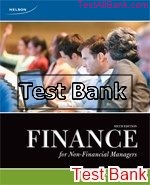 finance for non financial managers 6th edition bergeron test bank