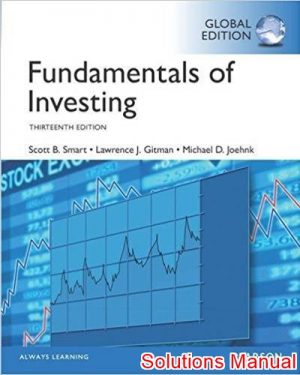 fundamentals of investing global 13th edition smart solutions manual