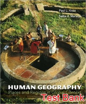 human geography places and regions in global context 6th edition knox test bank