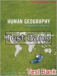 human geography places and regions in global context canadian 4th edition knox test bank