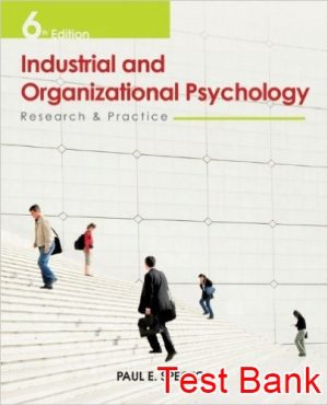 industrial and organizational psychology 6th edition spector test bank