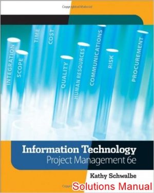 Information Technology Project Management 7th Edition Kathy Schwalbe ...