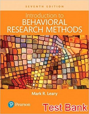 introduction to behavioral research methods 7th edition leary test bank