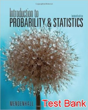 introduction to probability and statistics 14th edition mendenhall test bank