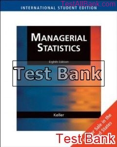 managerial statistics international edition 8th edition keller test bank