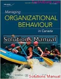 managing organizational behaviour in canada 2nd edition sniderman solutions manual