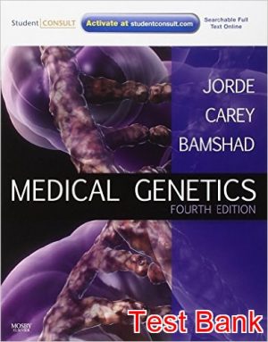 medical genetics 4th edition jorde test bank
