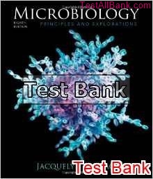 microbiology principles and explorations 8th edition black test bank