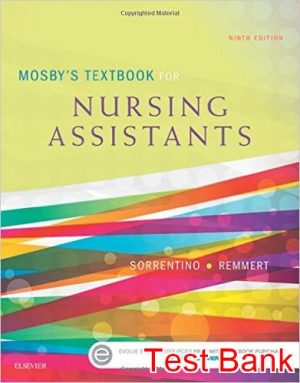 mosbys textbook for nursing assistants 9th edition sorrentino test bank