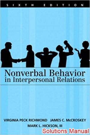 nonverbal behavior in interpersonal relations 6th edition richmond solutions manual