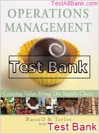 operation management creating value along the supply 7th edition russell test bank