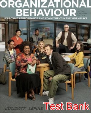 organizational behavior improving performance and commitment canadian 2nd edition colquitt test bank